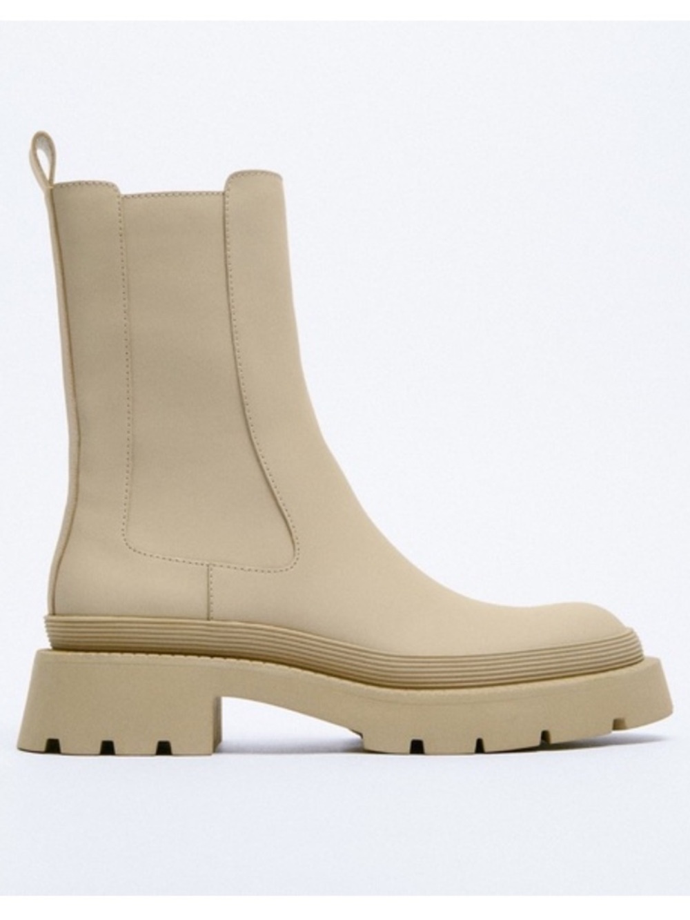 Zara Tan Rubber Boots
